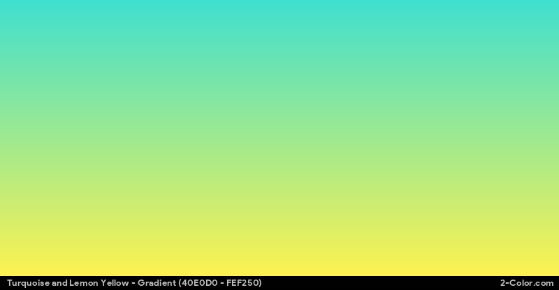 Turquoise and Lemon Yellow - 2 Color Combination
