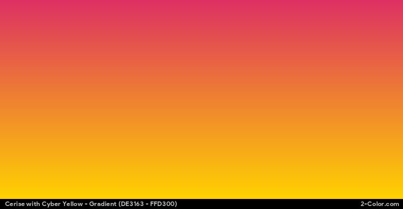 Cerise with Cyber Yellow - 2 Color Combination